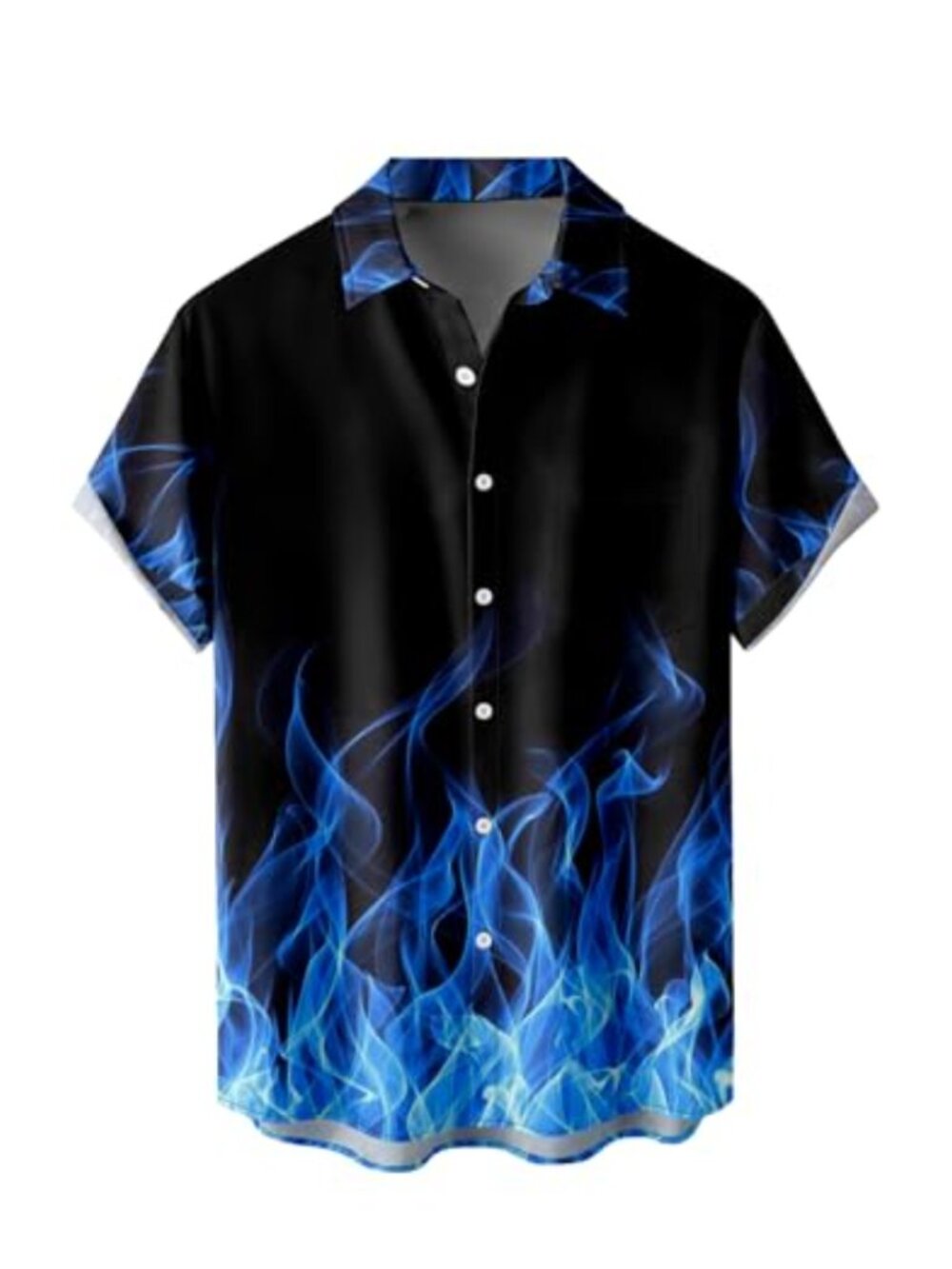 Men's Hawaiian Shirt Short Sleeve Loose Fit Casual Button Down Beach Shirt